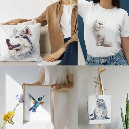 Animal Clipart Bundle: 1500+ PNG Images, Commercial Use (Digital Download)