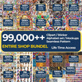 90,000+ Ultimate Design Bundle | Clipart, Patterns, Stickers & More