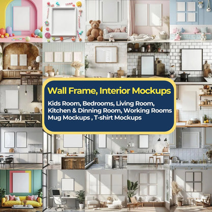 Mega Mockup Bundle: 1500+ High-Resolution Frame, Mug, T-Shirt Mockups (300dpi)