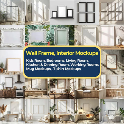 Mega Mockup Bundle: 1500+ High-Resolution Frame, Mug, T-Shirt Mockups (300dpi)
