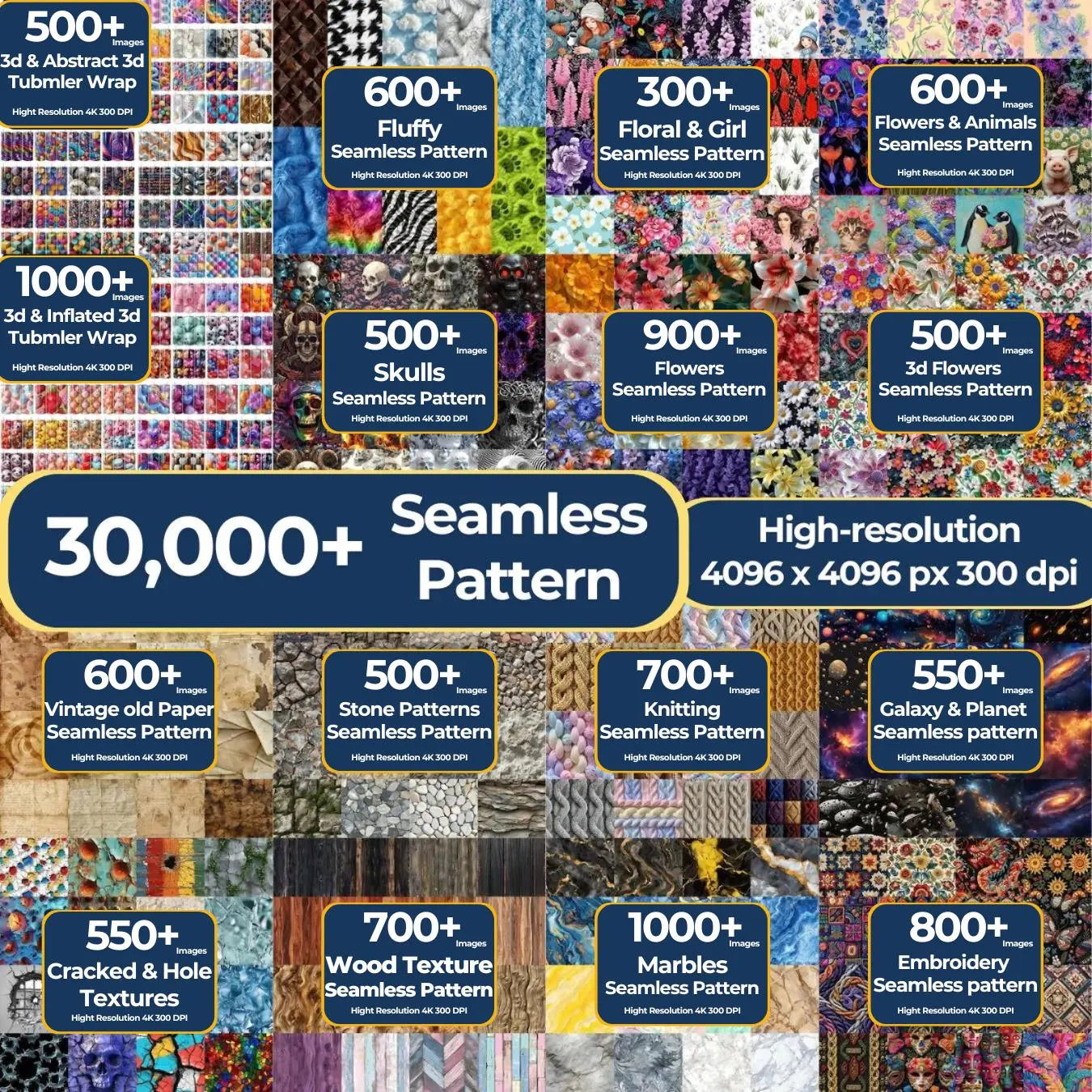 90,000+ Ultimate Design Bundle | Clipart, Patterns, Stickers & More