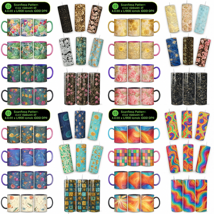 Seamless Patterns Mega Bundle: 30,000+ Digital Papers & Backgrounds (Lifetime Access, Commercial Use)