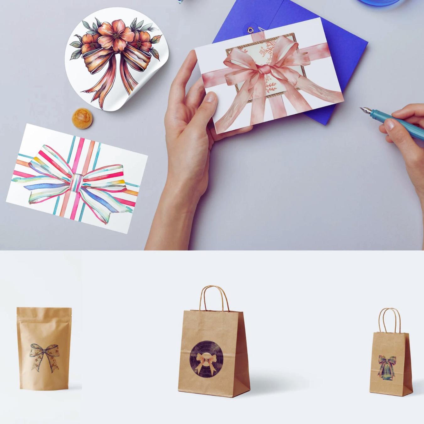 Watercolor Bow Clipart Bundle: 600+ Ribbon Clipart 4K PNG Graphics (Commercial Use)